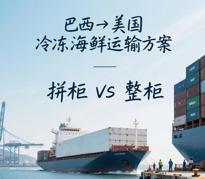 巴西運(yùn)到美國(guó)冷凍海鮮拼柜vs整柜